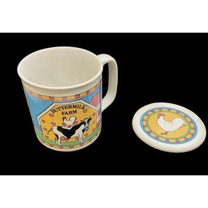 Ceramic Country Coaster Mug With Lid New Lid Serves As A Coaster